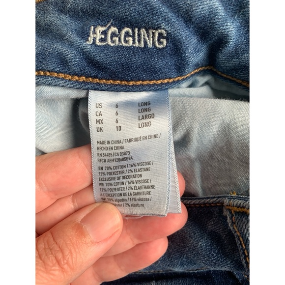 American Eagle Super Stretch Jeggings Women’s Size 6 Long - Picture 4 of 4